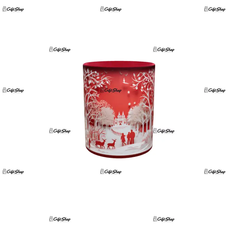 Iarna decor, cana din ceramica, 330ml, model cgs1800